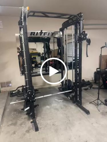 Customer video review of RitFit M1 PRO Multi-Functional Smith Machine with Cable Crossover System and Squat Rack for Home Gym