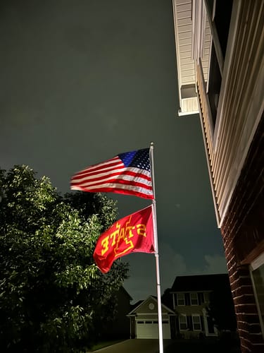 Customer photo review of Heavy Duty American Flag - Outdoor Nylon - Made In USA