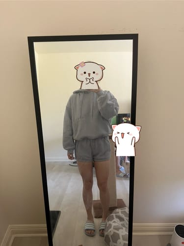 Customer photo review of Brooklyn Bloomer Shorts in Baby Blue