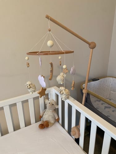 Customer photo review of Baby Wooden Comfort Crib Mobiles
