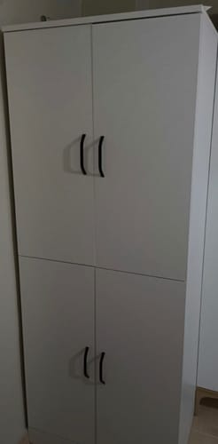 Customer photo review of Rani KD109 Çamaşır Makinesi Dolabı 4 Kapaklı 2 Raflı Banyo Dolabı Beyaz