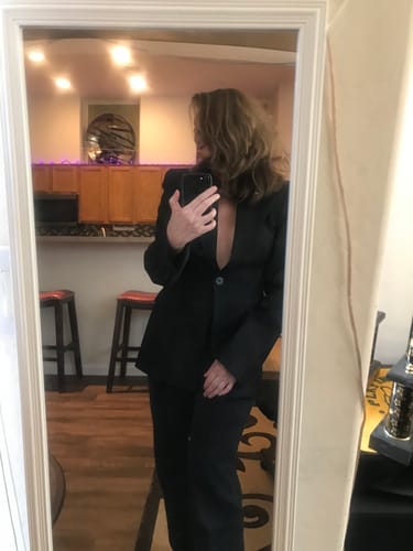 Customer photo review of Power Shoulder Suited Blazer