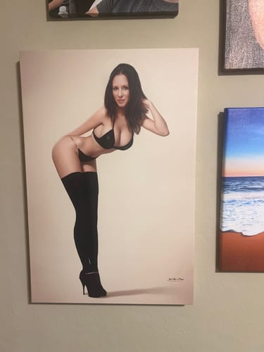 Customer photo review of Custom Pin Up Illustration