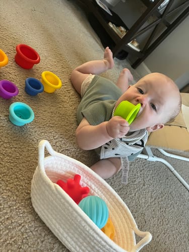 Customer photo review of Curated Monthly Baby Box