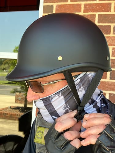 Customer photo review of Low Profile Reversible DOT Polo Helmet / Matte Black