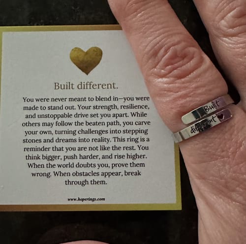 Customer photo review of Built Different Ring