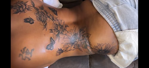 Customer photo review of Painless Tattoo Numbing Cream