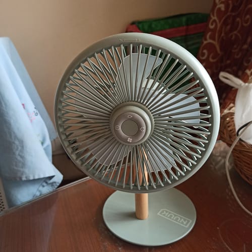 Customer photo review of LIT v2 | All Day Wireless™ Rechargeable Table Fan with Mood Light