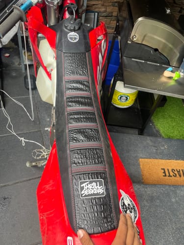 Customer photo review of Custom Seat Cover: 2024 Gas Gas EC 300