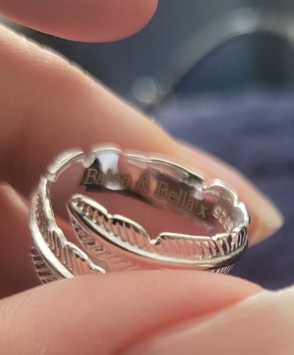 Customer photo review of Feather From An Angel Ring
