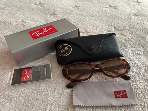 Customer photo review of Lentes De Sol Rb4441D Bio-Based Carey Café