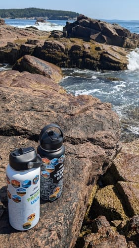 Customer photo review of Let's Wander™ USA National Parks Water Bottle + Sticker Set
