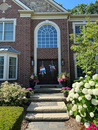 Customer photo review of Lab-Patriotic Door Hanger