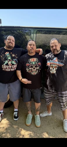 Customer photo review of Franky Safety Chief- I Run You Run T-Shirt