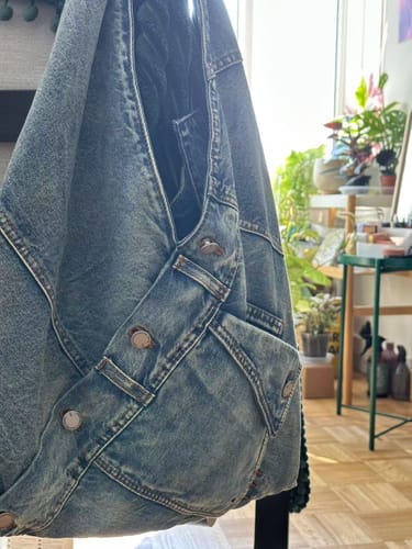 Customer photo review of Denim Shoulder Bags