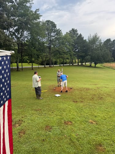 Customer photo review of Residential Telescoping Flagpole - 20 or 25ft