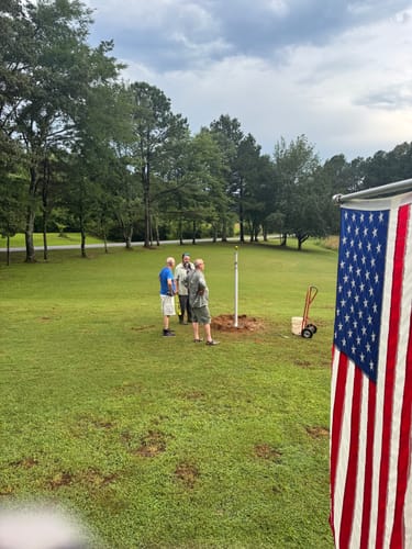 Customer photo review of Residential Telescoping Flagpole - 20 or 25ft