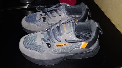Monica H. review of Urbanart Play 1 Faux Nubuck / Mesh Sneaker - Grey (youth) image 1 out of 1