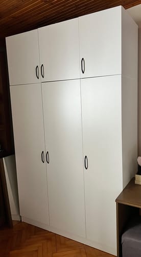 Customer photo review of Rani BA104 Yüklük 6 Kapaklı 10 Raflı Yatak Yorgan Yastık Saklama Dolabı Beyaz