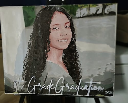 Customer photo review of Custom Paint by Number Kit