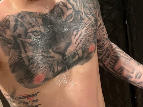 Customer photo review of Painless Tattoo Numbing Cream