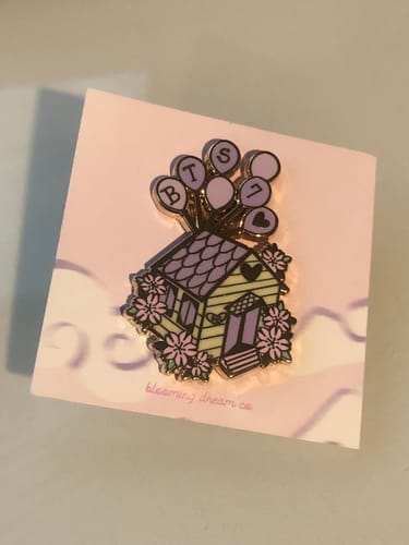 Customer photo review of Home Enamel Pin