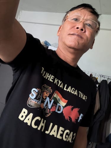Customer photo review of Patriotic Themed Exclusive T-Shirt Design - Tribute to all our Brave Officers of Indian Armed Forces