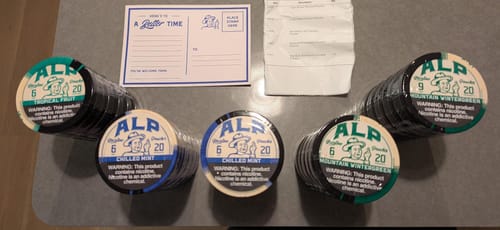 Customer photo review of Chilled Mint Nicotine Pouches