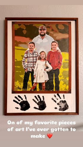 Customer photo review of Custom Paint by Number Kit