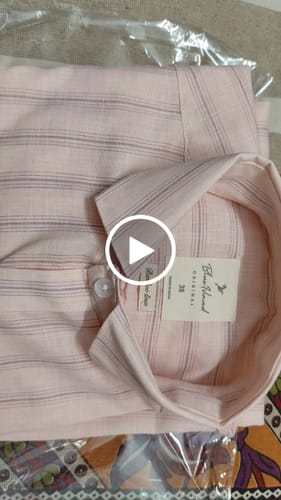 Customer video review of Peach Pink Multi Line Stripes -Full-Bamboo Linen