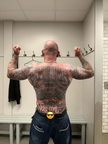 Customer photo review of Painless Tattoo Numbing Cream