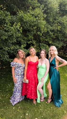 Customer photo review of Lady in Red Dress by Bariano - RENTAL