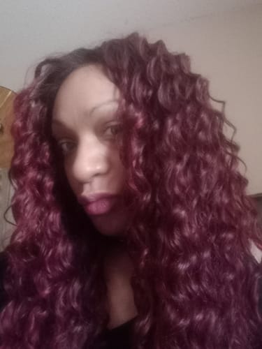 Customer photo review of Outre Perfect Hairline Glueless 13X6 HD Lace Front Wig - KEIANA