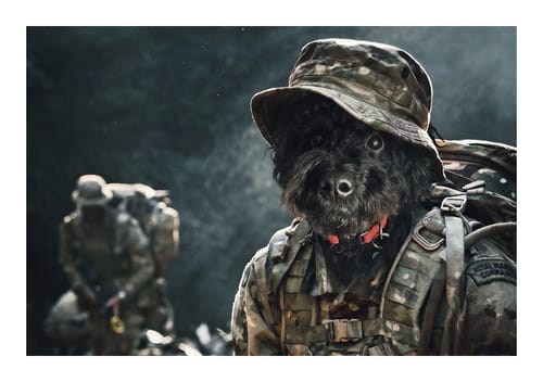 Customer photo review of The Commando - Custom Vintage Pet Portrait
