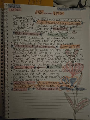 Customer photo review of Spiral Bible™ Highlighter Pack