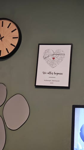 Customer photo review of Personalisiertes Poster - Wo alles begann No. 1