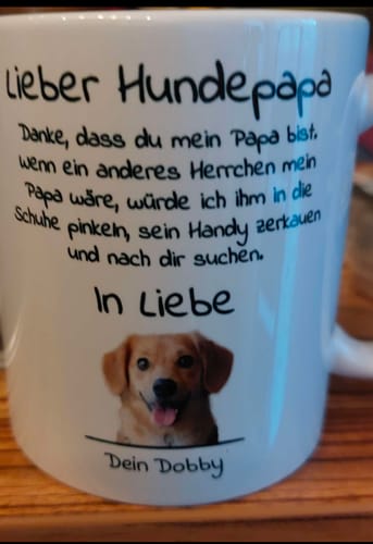 Customer photo review of Lieber Hundepapa - Individuelle Tasse