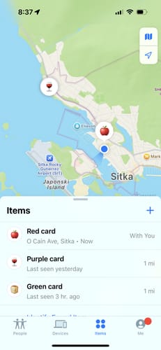 Customer photo review of SPOTMINDERS. Tracking card