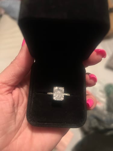 Customer photo review of Free 0.3CT Moissanite Ring in S925 Sterling Silver