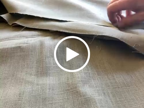 Customer video review of Washed Linen Blend Fabric