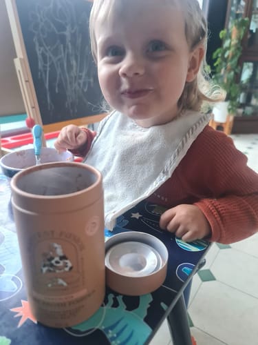 Customer photo review of Chocolate Bone Broth Powder