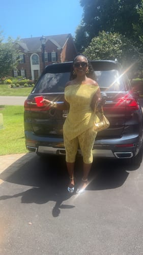 Customer photo review of Stretch Lace Off-Shoulder Top
