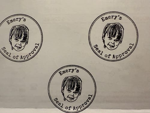 Customer photo review of Face Stamp﹘ Self-Inking Stamp