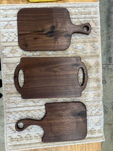 Customer photo review of Router Templates 8 Pack - Handle Shaping Acrylic Templates
