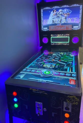 Customer photo review of ABVIDEOARCADES Virtual Pinball 1300 PINBALL Games in 1 AND 307 classic 80s games with trackball- Full Size Machine