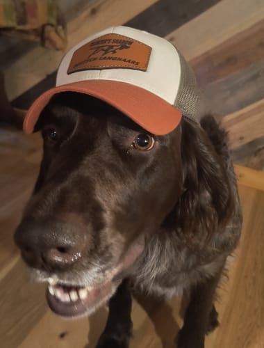 Customer photo review of Premium Custom Leather Patch Hats (Wholesale)