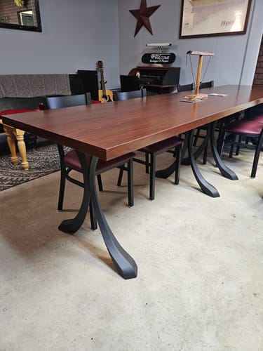 Customer photo review of Table Legs 421 Xeni 28H X-Shaped Metal Dining Furniture