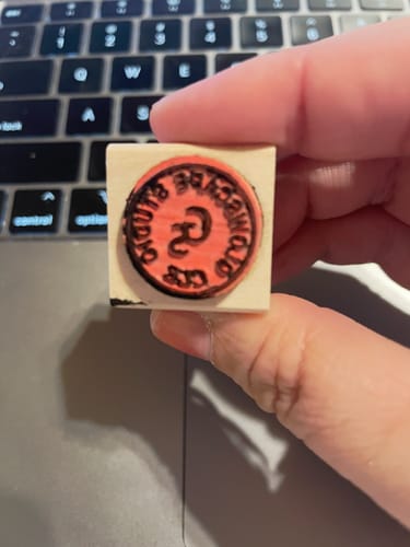 Customer photo review of Small Wood Stamp