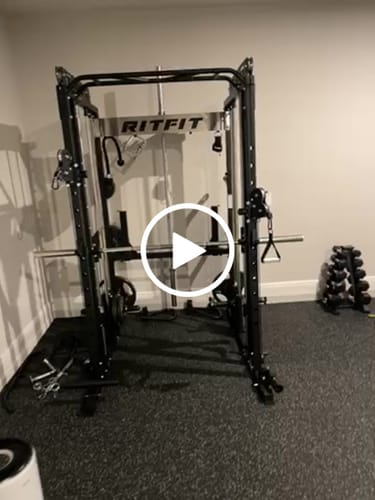 Customer video review of RitFit M1 PRO Multi-Functional Smith Machine with Cable Crossover System and Squat Rack for Home Gym