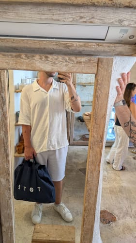 Customer photo review of Navy Blue TØTE Bag